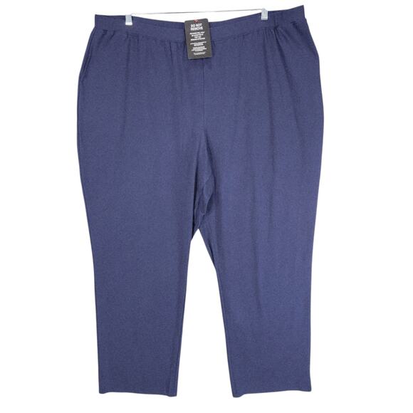 Catherines Pants 3X 26/28W Womens Suprema Collection Periwinkle Blue Stretch NEW - Picture 1 of 10